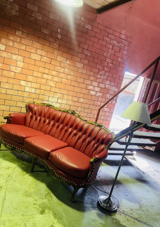 Vintage Red Sofa