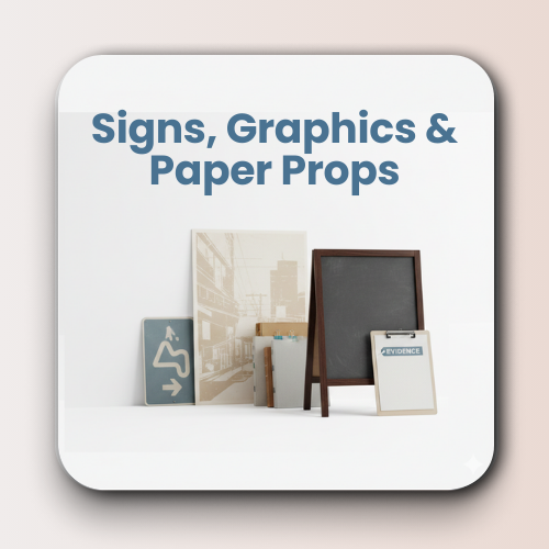 Signs, Graphics & Paper Props